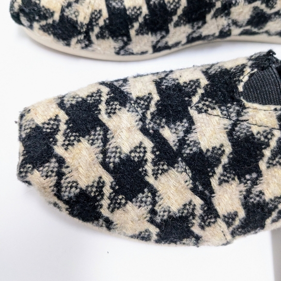 Toms Alpargata Women's Slip On Loafer Shoes Black Cream Wool Blend Size 9.5 New - Picture 9 of 9